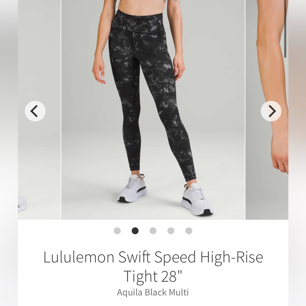 Lululemon Swift Speed High-Rise Tight 28" in Aquila Black Multi